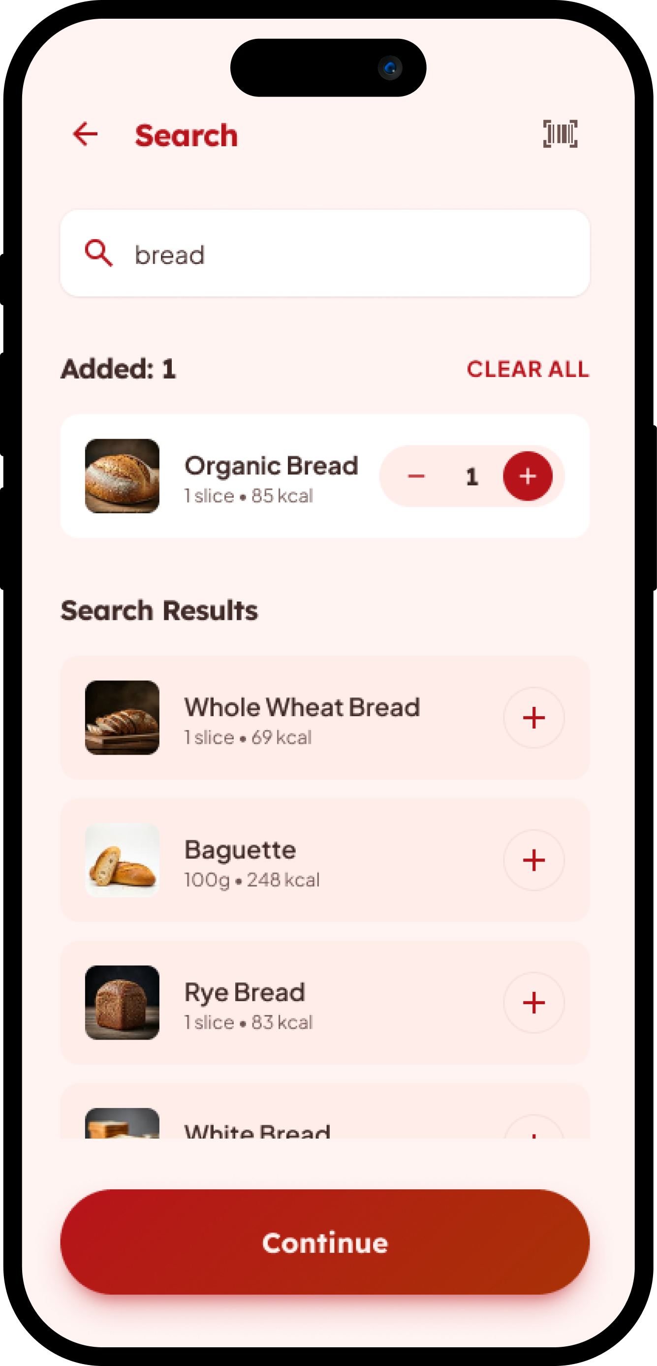 Smart Food Search